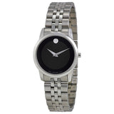  Shop Authentic Movado Museum Classic Black Dial Silver Steel Strap Watch For Women - 0606505 - Luxxuri