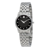  Shop Authentic Movado Museum Classic Black Dial Silver Steel Strap Watch For Women - 0606858 - Luxxuri