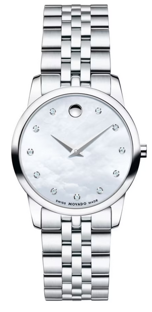  Shop Authentic Movado Museum Classic Mother of Pearl Dial Silver Steel Strap Watch For Women - 0606612 - Luxxuri