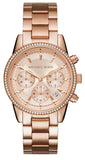  Shop Authentic Michael Kors Ritz Chronograph Rose Gold Dial Rose Gold Steel Strap Watch for Women - MK6357 - Luxxuri