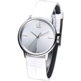  Shop Authentic Calvin Klein Accent White Dial White Leather Strap Watch for Women - K2Y2Y1K6 - Luxxuri