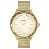  Shop Authentic Swarovski Octea Nova Silver Dial Gold Mesh Bracelet Watch for Women - 5430417 - Luxxuri