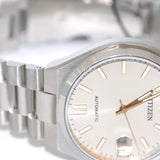  Shop Authentic Citizen Tsuyosa Automatic Oatmeal White Dial Silver Steel Strap Watch For Men - NJ0151-88W - Luxxuri