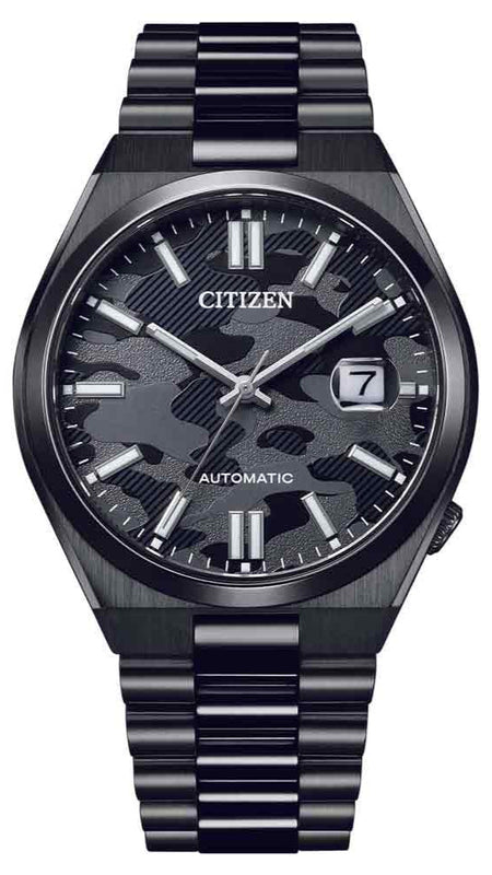  Shop Authentic Citizen Tsuyosa Automatic Camouflage Black Dial Black Steel Strap Watch For Men - NJ0155-87E - Luxxuri