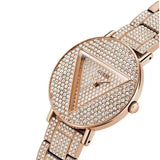  Shop Authentic Guess Trend Diamonds Rose Gold Dial Rose Gold Steel Strap Watch for Women - GW0512L3 - Luxxuri