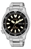  Shop Authentic Citizen Promaster 200M Diver Fugu Asian Limited Edition Black Dial Silver Steel Strap Watch For Men - NY0090-86E - Luxxuri