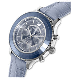  Shop Authentic Swarovski Octea Lux Chrono Blue Dial Blue Leather Strap Watch for Women - 5580600 - Luxxuri