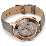  Shop Authentic Swarovski Octea Lux Chrono Grey Dial Grey Leather Strap Watch for Women - 5452495 - Luxxuri