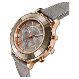  Shop Authentic Swarovski Octea Lux Chrono Grey Dial Grey Leather Strap Watch for Women - 5452495 - Luxxuri