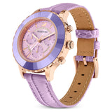  Shop Authentic Swarovski Octea Lux Chrono Purple Dial Purple Leather Strap Watch for Women - 5632263 - Luxxuri