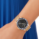  Shop Authentic Swarovski Octea Nova Black Dial Rose Gold Mesh Bracelet Watch for Women - 5430424 - Luxxuri