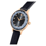  Shop Authentic Swarovski Octea Nova Black Dial Black Leather Strap Watch for Women - 5650033 - Luxxuri