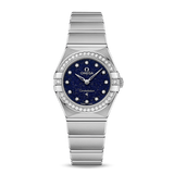  Shop Authentic Omega Constellation Manhattan Quartz Diamonds Blue Dial Silver Steel Strap Watch for Women - 131.15.25.60.53.001 - Luxxuri