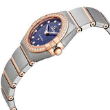  Shop Authentic Omega Constellation Quartz Diamonds Blue Dial Two Tone Steel Strap Watch for Women - 131.20.25.60.53.002 - Luxxuri