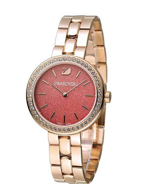  Shop Authentic Swarovski Daytime Quartz Coral Dial Rose Gold Steel Strap Watch for Women - 5182250 - Luxxuri