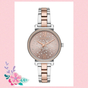  Shop Authentic Michael Kors Sofie Quartz Rose Gold Dial Two Tone Steel Strap Watch For Women - MK3972 - Luxxuri