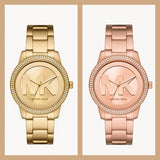  Shop Authentic Michael Kors Tibby Three Hand Gold Dial Gold Steel Strap Watch For Women - MK6879 - Luxxuri