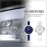  Shop Authentic Swarovski Crystalline Delight Analog Blue Dial Two Tone Steel Strap Watch for Women - 5580533 - Luxxuri
