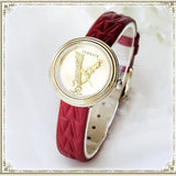  Shop Authentic Versace Virtus Mini Quartz Gold Dial Red Leather Strap Watch For Women - VET300521 - Luxxuri