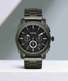 Shop Authentic Fossil Machine Chronograph Black Dial Grey Steel Strap Watch for Men - FS4662 - Luxxuri