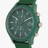 Lacoste 12.12 Chronograph Green Dial Green Silicone Strap Watch for Men - 2010973
