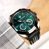  Shop Authentic Maserati Traguardo Chronograph Green Dial Black Silicone Strap Watch For Men - R8871612043 - Luxxuri