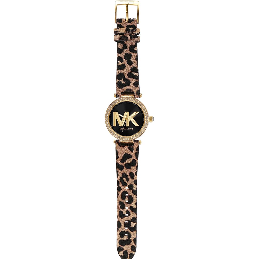  Shop Authentic Michael Kors Parker Black Dial Cheetah Print Brown Leather Strap Watch For Women - MK4723 - Luxxuri