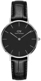  Shop Authentic Daniel Wellington Classic Petite Reading Black Dial Black Leather Strap Watch For Women - DW00100179 - Luxxuri