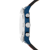  Shop Authentic Fossil Bronson Chronograph Luggage Blue Dial Brown Leather Strap Watch for Men - FS5829 - Luxxuri