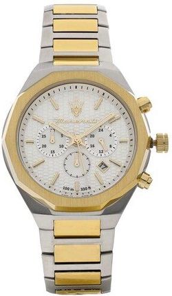  Shop Authentic Maserati Stile Chronograph White Dial Two Tone Steel Strap Watch For Men - R8873642009 - Luxxuri