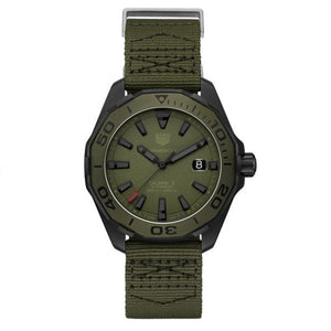  Shop Authentic Tag Heuer Aquaracer Automatic Green Dial Khakhi Green Nylon Strap Watch for Men - WAY208E.FC8222 - Luxxuri