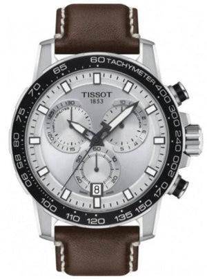  Shop Authentic Tissot Supersport Chrono Silver Dial Brown Leather Strap Watch for Men - T125.617.16.031.00 - Luxxuri