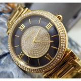  Shop Authentic Michael Kors Catlin Black Dial Gold Steel Strap Watch for Women - MK3338 - Luxxuri