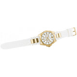  Shop Authentic Guess Intrepid White Dial Two Tone Silicone Strap Watch For Women - W0325L2 - Luxxuri