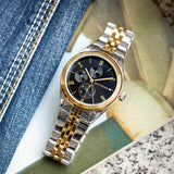  Shop Authentic Tommy Hilfiger Monica Chronograph Black Dial Two Tone Steel Strap Watch For Women - 1782591 - Luxxuri