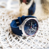  Shop Authentic Tommy Hilfiger Justin Chronograph Blue Dial Blue Rubber Strap Watch for Men - 1792057 - Luxxuri