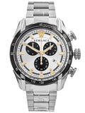  Shop Authentic Versace V-Ray Chronograph Quartz Silver Dial Silver Steel Strap Watch For Men - VE2I00321 - Luxxuri