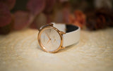  Shop Authentic Calvin Klein Accent Silver Dial White Leather Strap Watch for Women - K2Y236K6 - Luxxuri