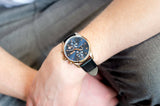  Shop Authentic Hugo Boss Skymaster Chronograph Blue Dial Black Leather Strap Watch for Men - 1513783 - Luxxuri