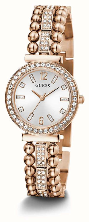  Shop Authentic Guess Gala Diamonds Silver Dial Gold Steel Strap Watch for Women - GW0401L3 - Luxxuri