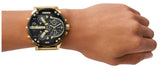  Shop Authentic Diesel Mr Daddy 2.0 Black Dial Gold Stainless Steel Watch For Men - DZ7333 - Luxxuri