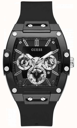  Shop Authentic Guess Phoenix Multifunction Black Dial Black Rubber Strap Watch for Men - GW0203G3 - Luxxuri