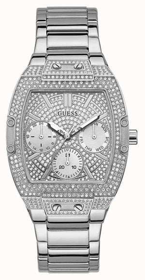  Shop Authentic Guess Raven Diamonds Silver Dial Silver Steel Strap Watch for Women - GW0104L1 - Luxxuri