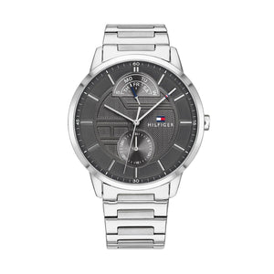  Shop Authentic Tommy Hilfiger Hunter Grey Dial Silver Steel Strap Watch for Men - 1791608 - Luxxuri