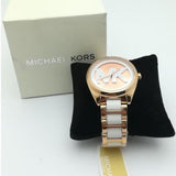  Shop Authentic Michael Kors Janelle Three Hand Rose Gold Dial Two Tone Steel Strap Watch For Women - MK7134 - Luxxuri