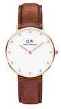  Shop Authentic Daniel Wellington Classy St Mawes White Dial Brown Leather Strap Watch For Women - DW00100075 - Luxxuri