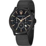  Shop Authentic Maserati Epoca Chronograph Black Dial Black Mesh Strap Watch For Men - R8873618013 - Luxxuri