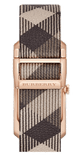  Shop Authentic Burberry The Pioneer Rose Gold Dial Haymarket Brown Leather Strap Watch for Women - BU9408 - Luxxuri