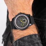  Shop Authentic Armani Exchange Outerbanks Chronograph Black Dial Black Silicone Strap Watch For Men - AX1343 - Luxxuri