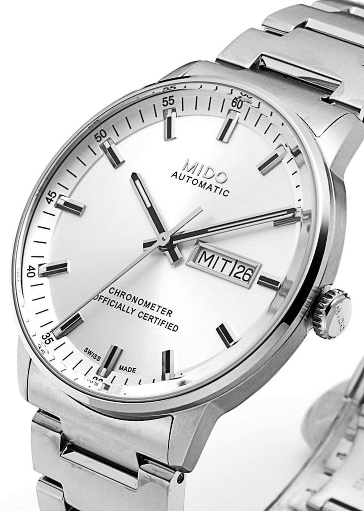  Shop Authentic Mido Commander II Automatic Chronometer Silver Dial Silver Steel Strap Watch For Men - M021.431.11.031.00 - Luxxuri